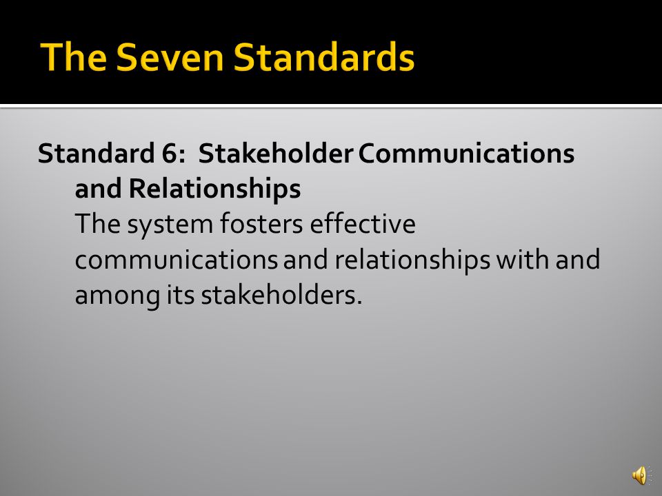 Standard 5: Resources and Support Systems The system has the resources and services necessary to support its vision and purpose and to ensure achievement for all students.