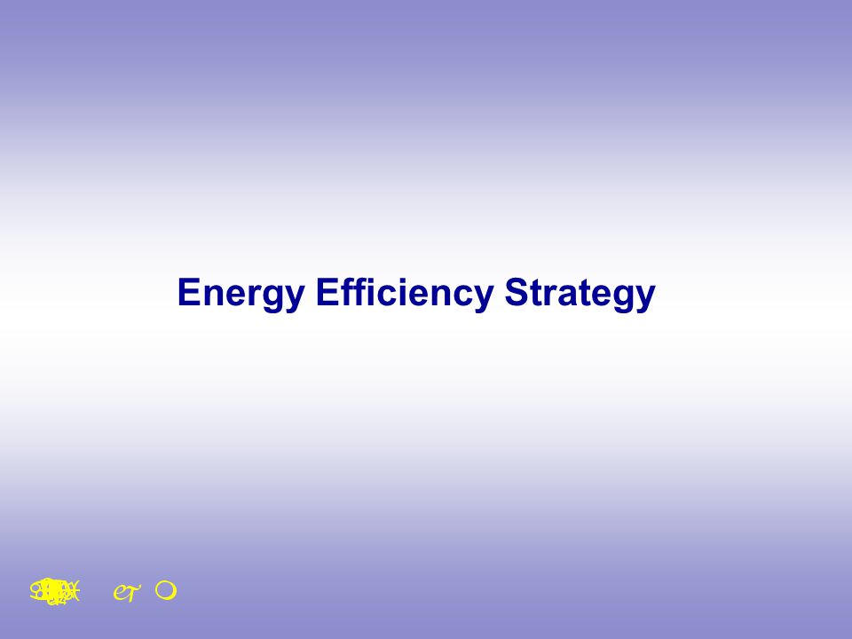 Energy Efficiency Strategy