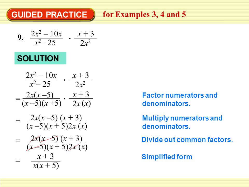 GUIDED PRACTICE for Examples 3, 4 and 5 9.