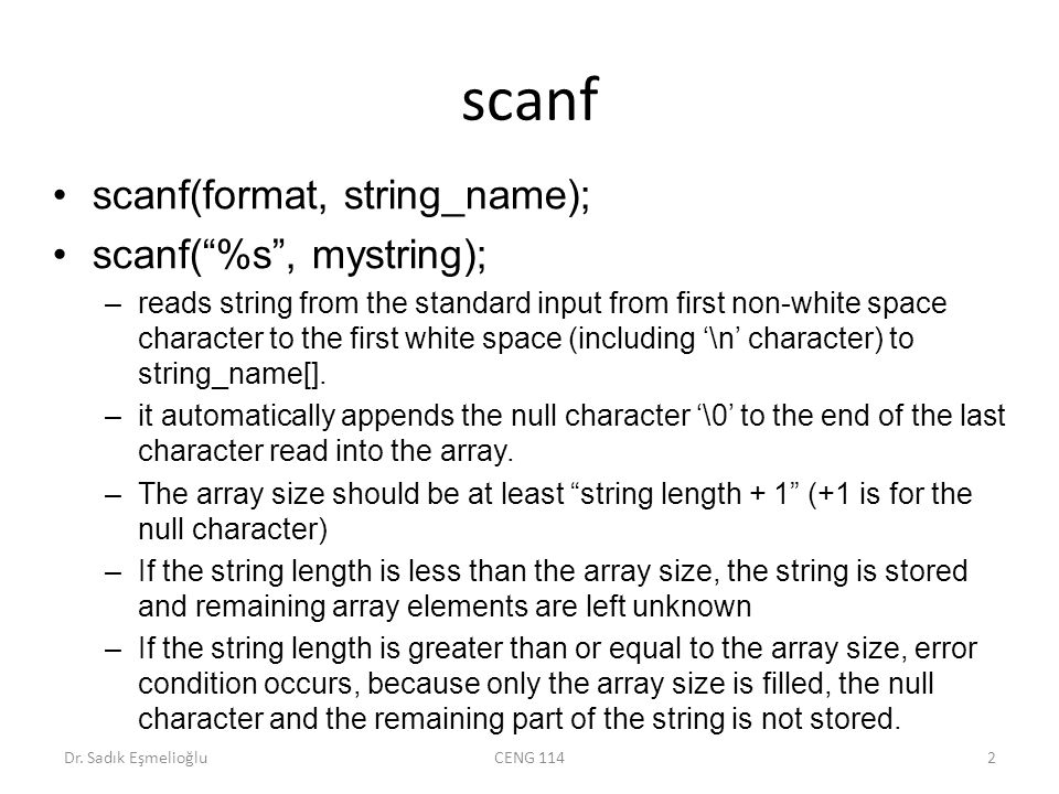 Strings Input/Output scanf and printf sscanf and sprintf gets and puts. -  ppt download