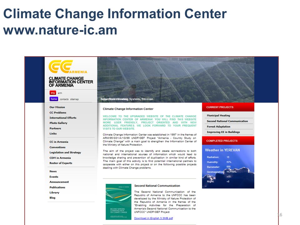 Climate Change Information Center   16