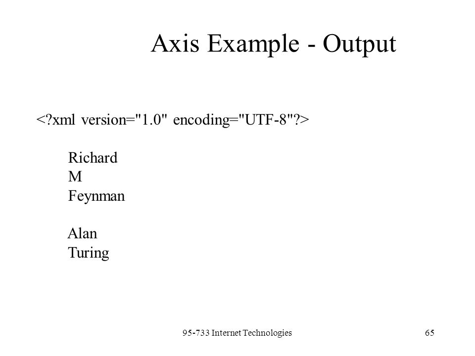 Internet Technologies65 Richard M Feynman Alan Turing Axis Example - Output