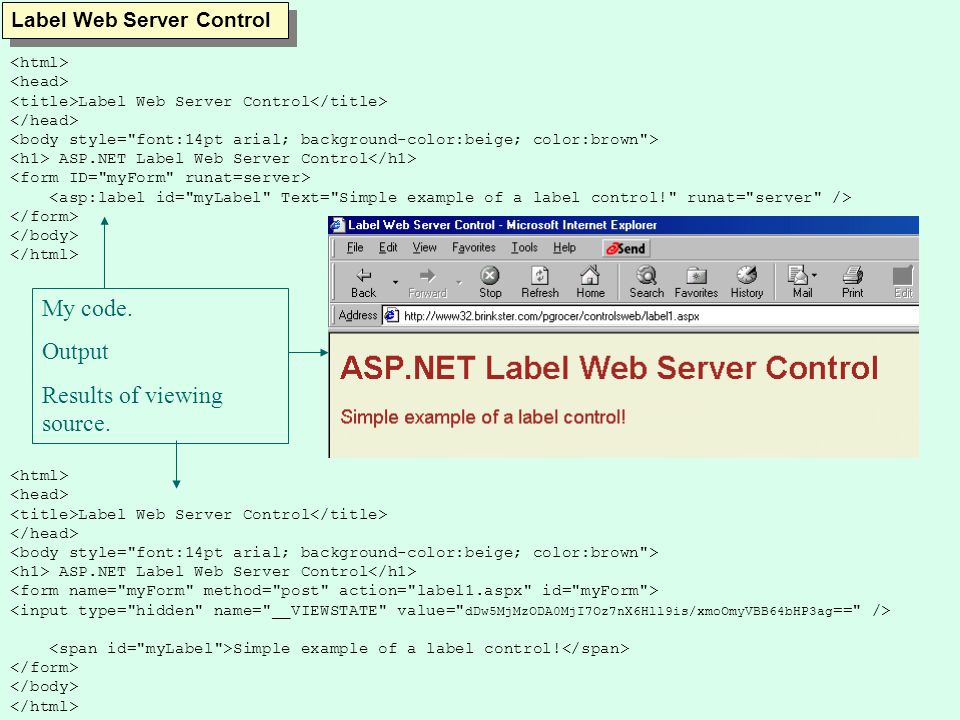 ASP Web Server Controls Please use speaker notes for additional  information! - ppt download