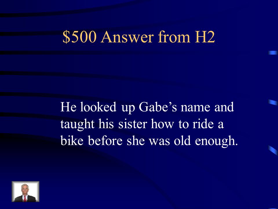 $500 Question from H2 Name the two rules Jonas’s father broke.