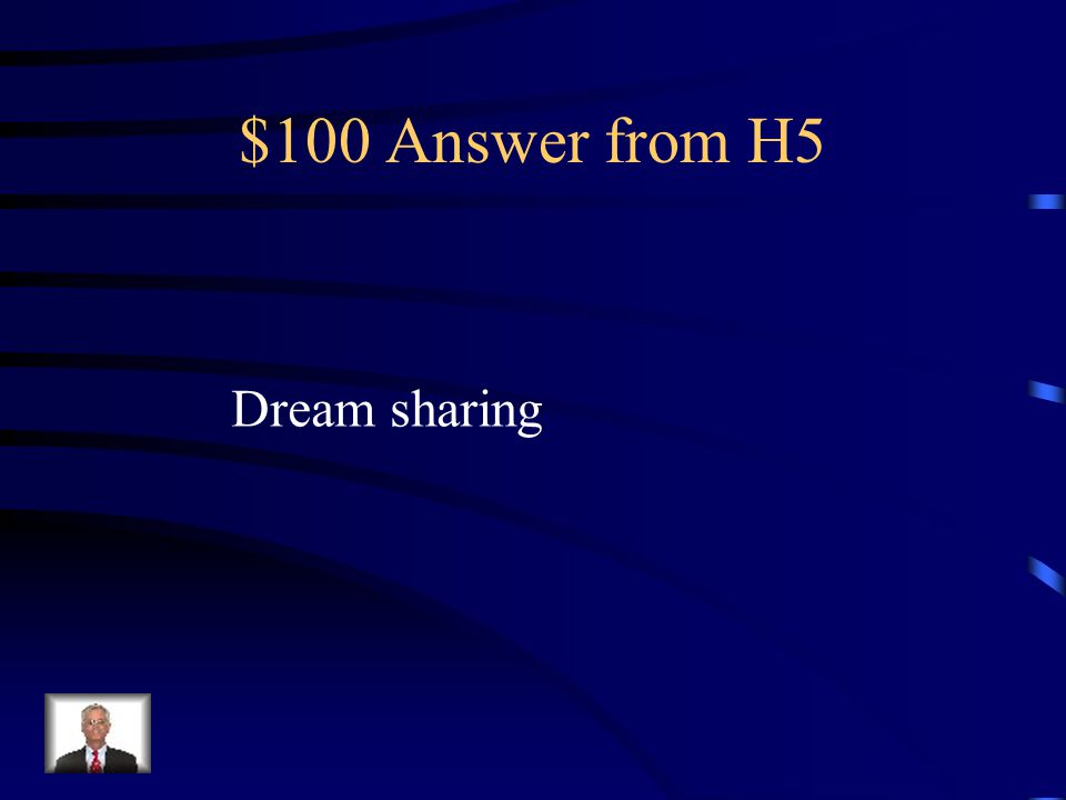 $100 Question from H5 What is the morning ritual
