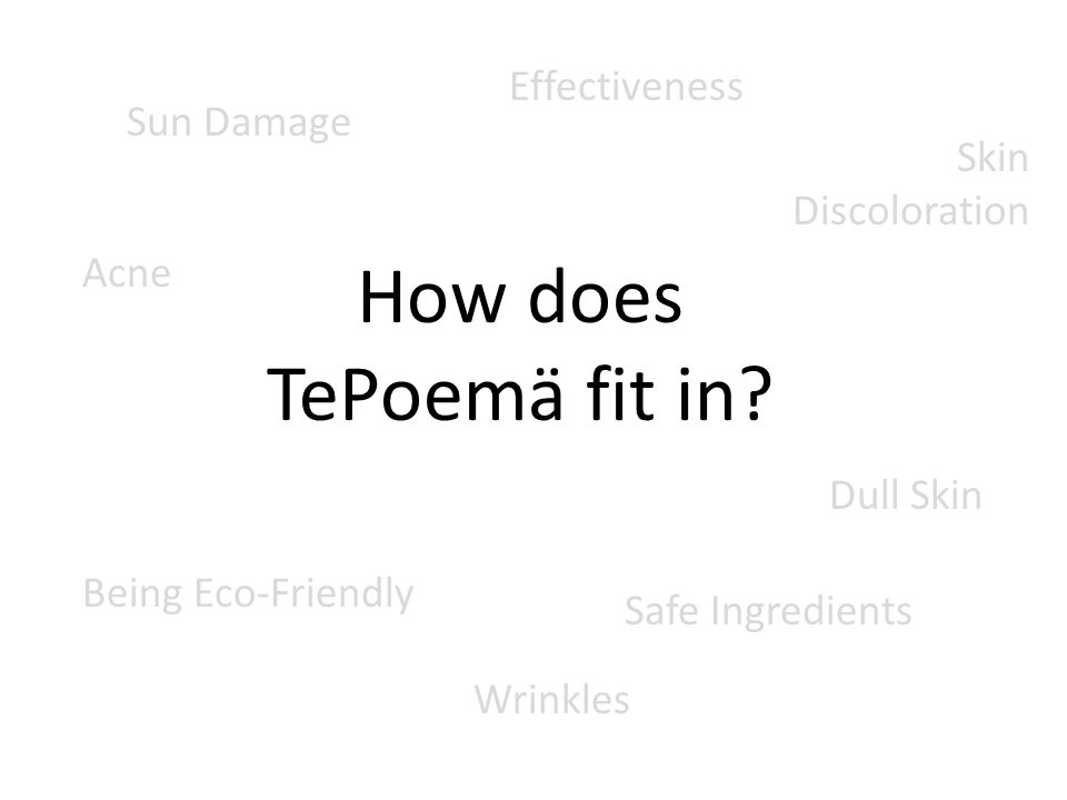 How does TePoemä fit in.