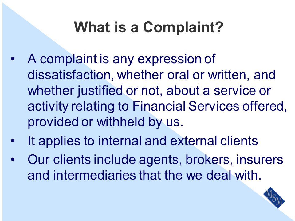 Why is it important to resolve complaints.
