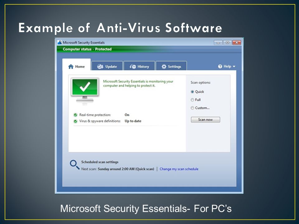 Microsoft Security Essentials- For PC’s