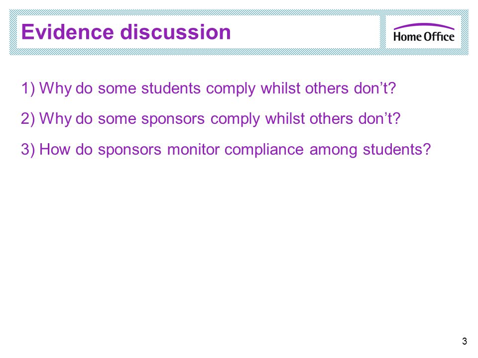 Evidence discussion 1) Why do some students comply whilst others don’t.