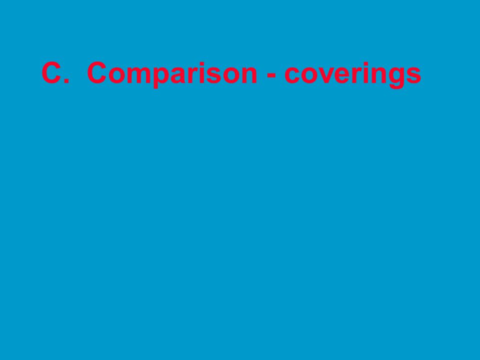 C. Comparison - coverings