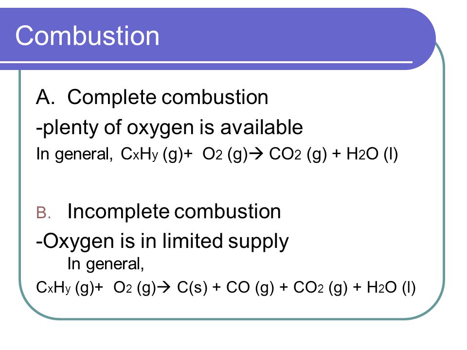 Combustion A.