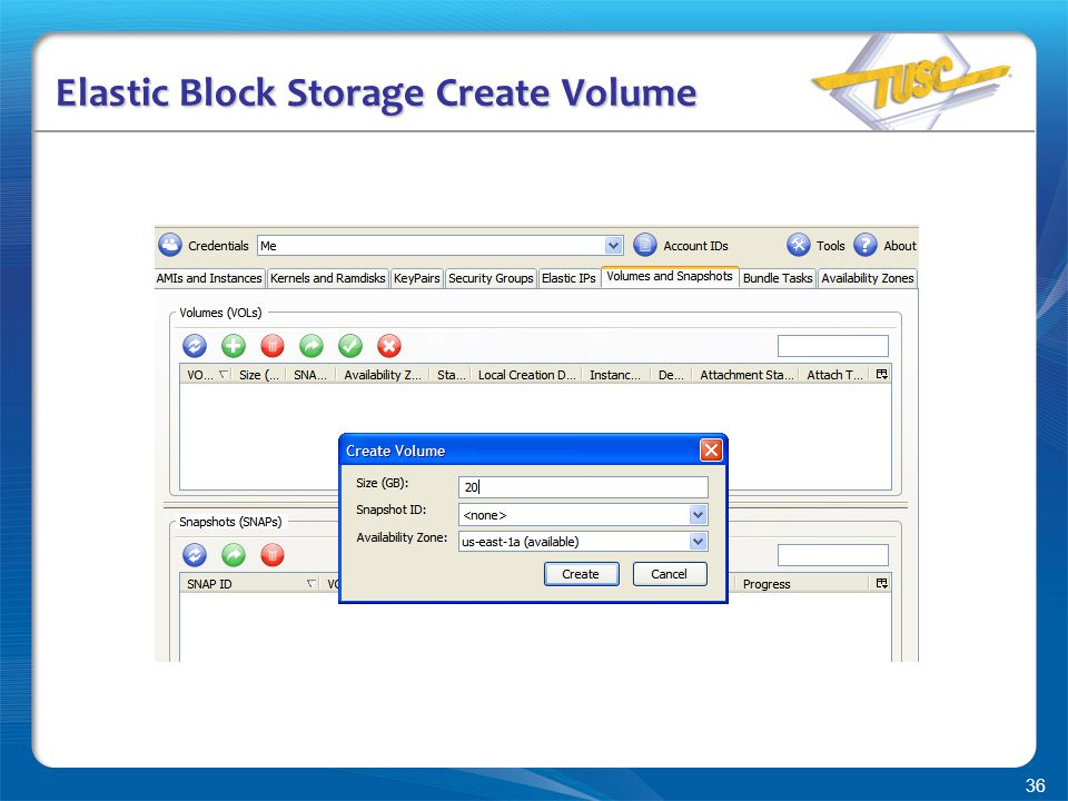 36 Elastic Block Storage Create Volume
