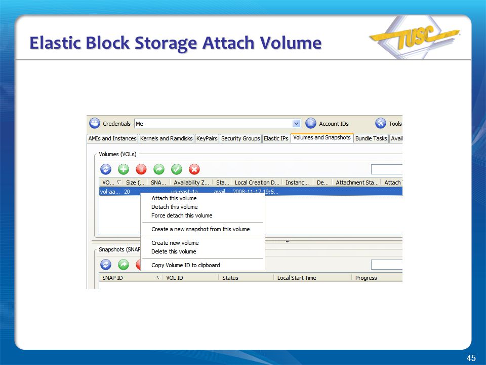45 Elastic Block Storage Attach Volume