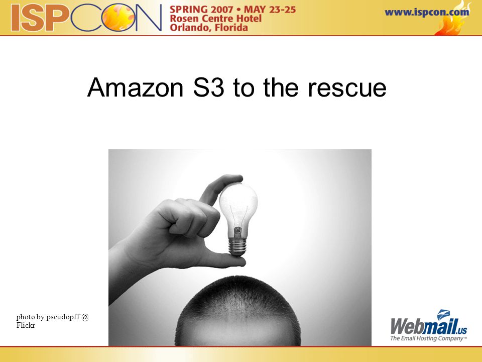 Amazon S3 to the rescue photo by Flickr