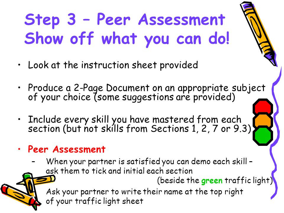 Step 3 – Peer Assessment Show off what you can do.