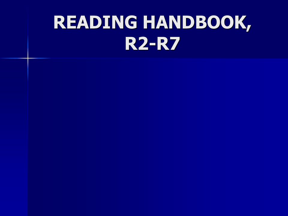 READING HANDBOOK, R2-R7