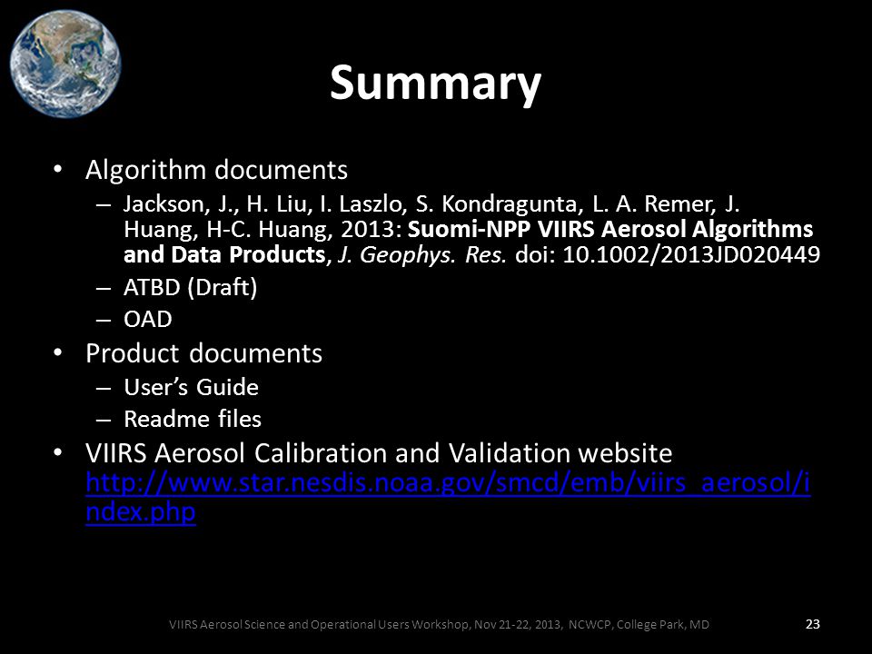 Summary Algorithm documents – Jackson, J., H. Liu, I.