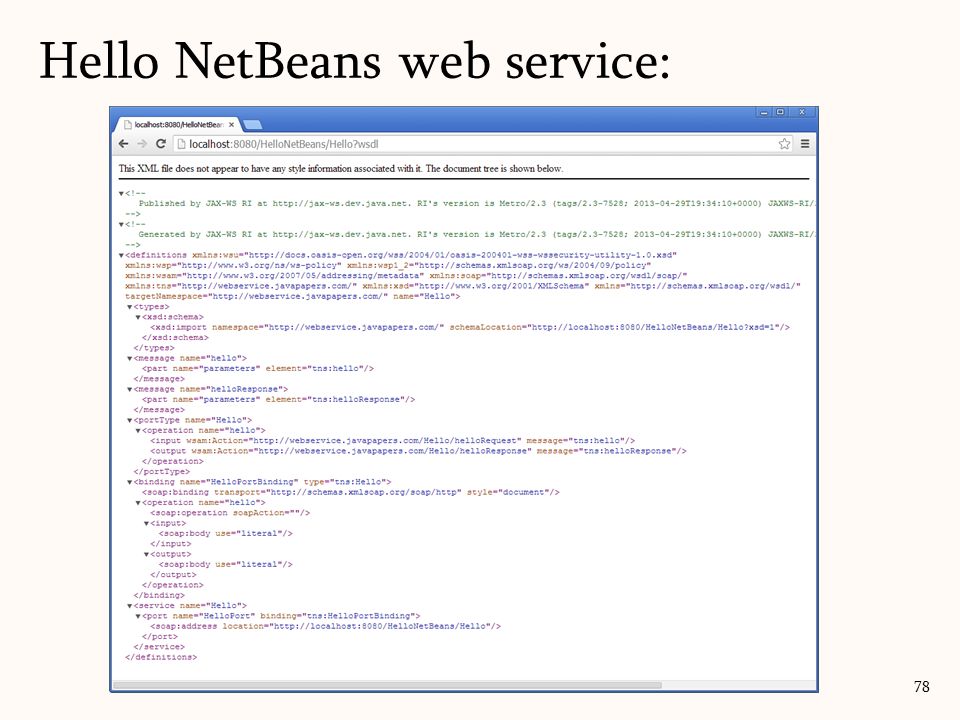 78 Hello NetBeans web service: