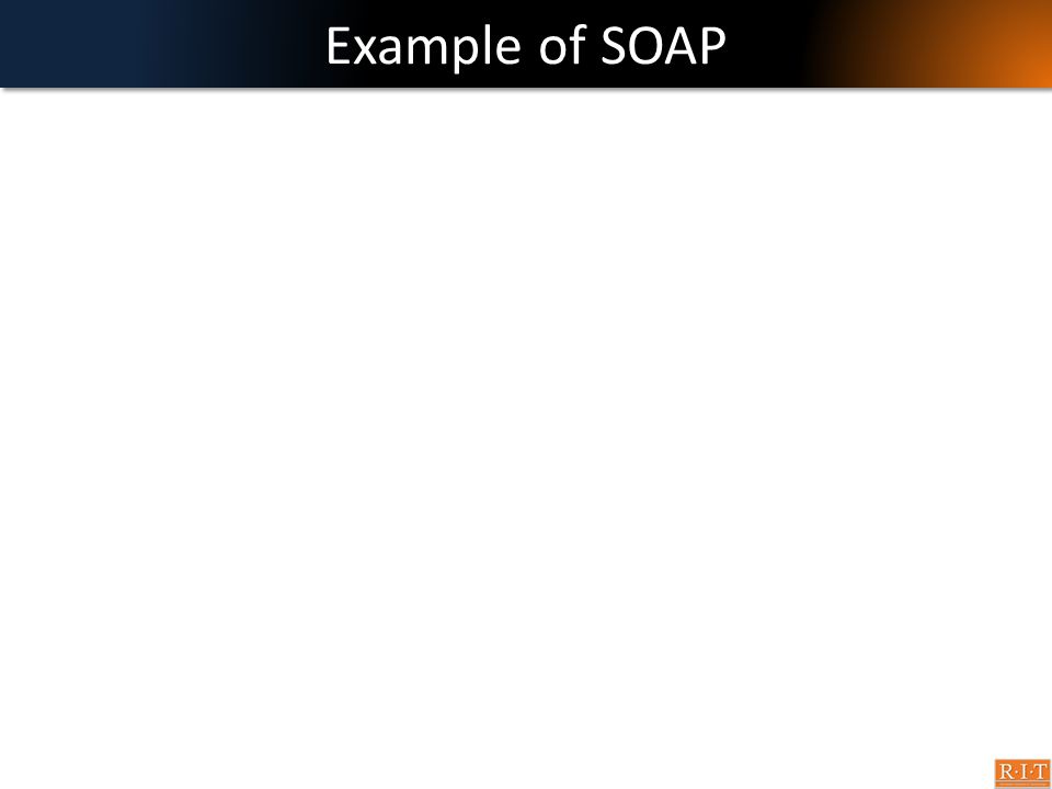 Example of SOAP
