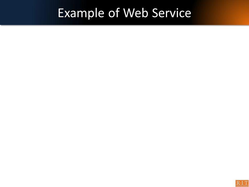 Example of Web Service