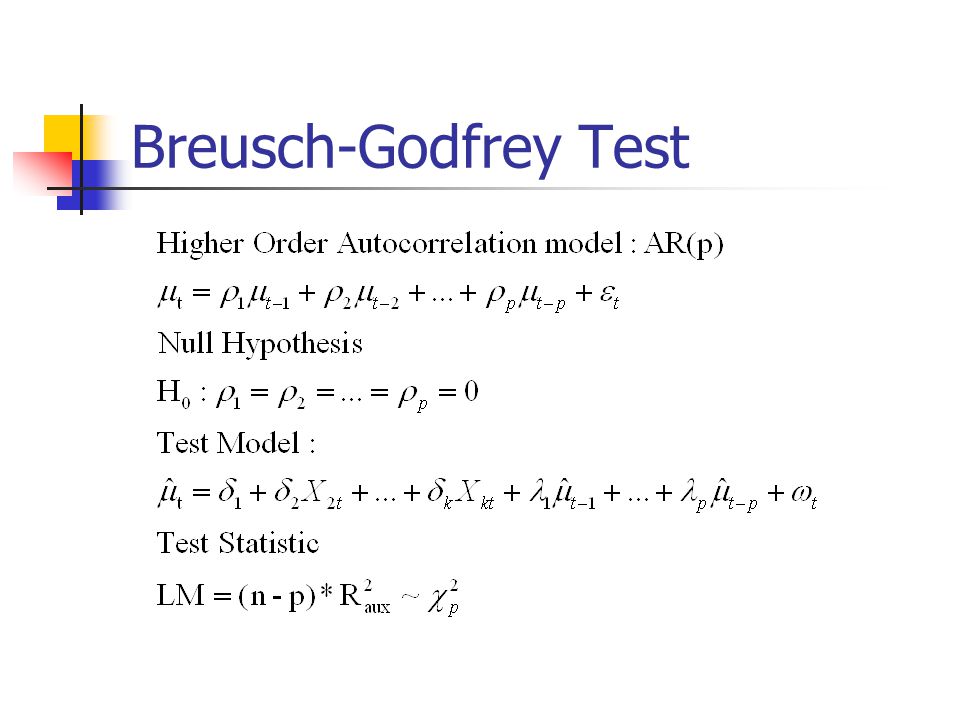 Answered: Conduct Breusch-Godfrey test the… | bartleby