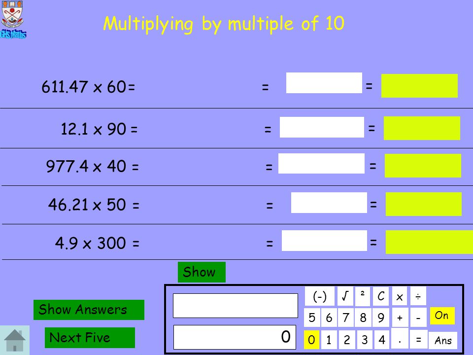 Multiplying by multiple of C.