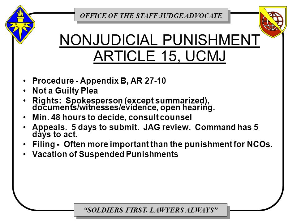 Army Article 15 Punishment Chart