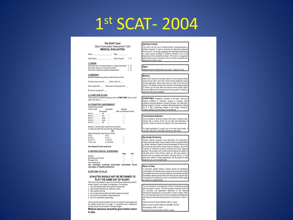 1 st SCAT- 2004