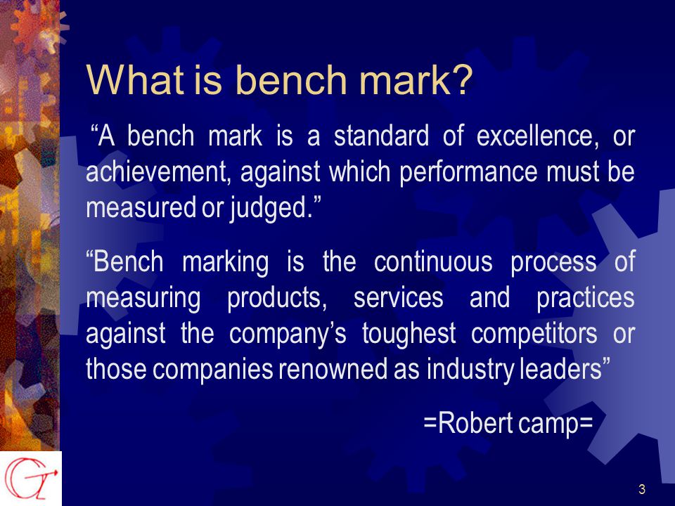 1 Benchmarking Introduction And Application T K Magazine Director