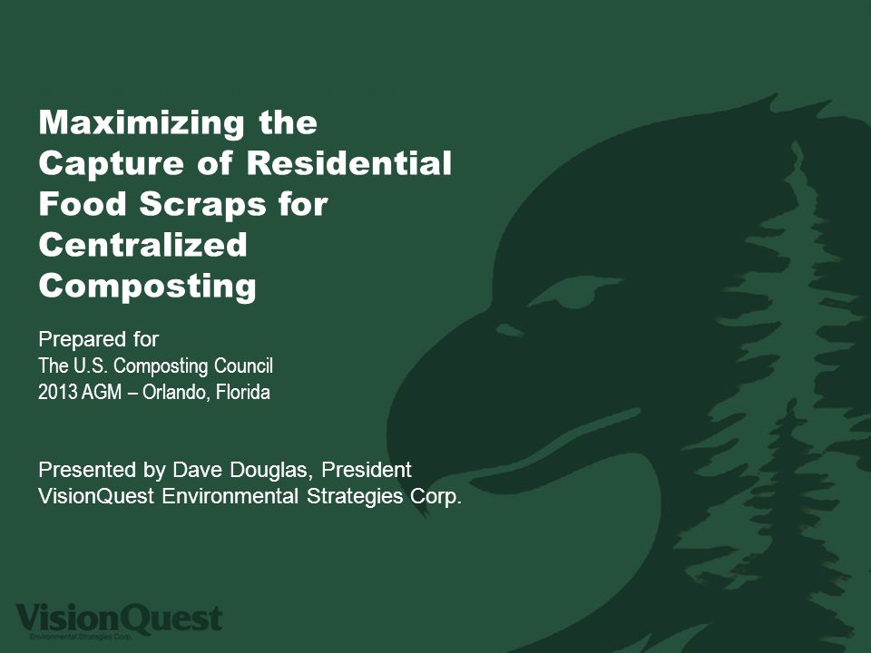 Maximizing the Capture of Residential Maximizing the Capture of Residential Food Scraps for Centralized Composting Prepared for The U.S.