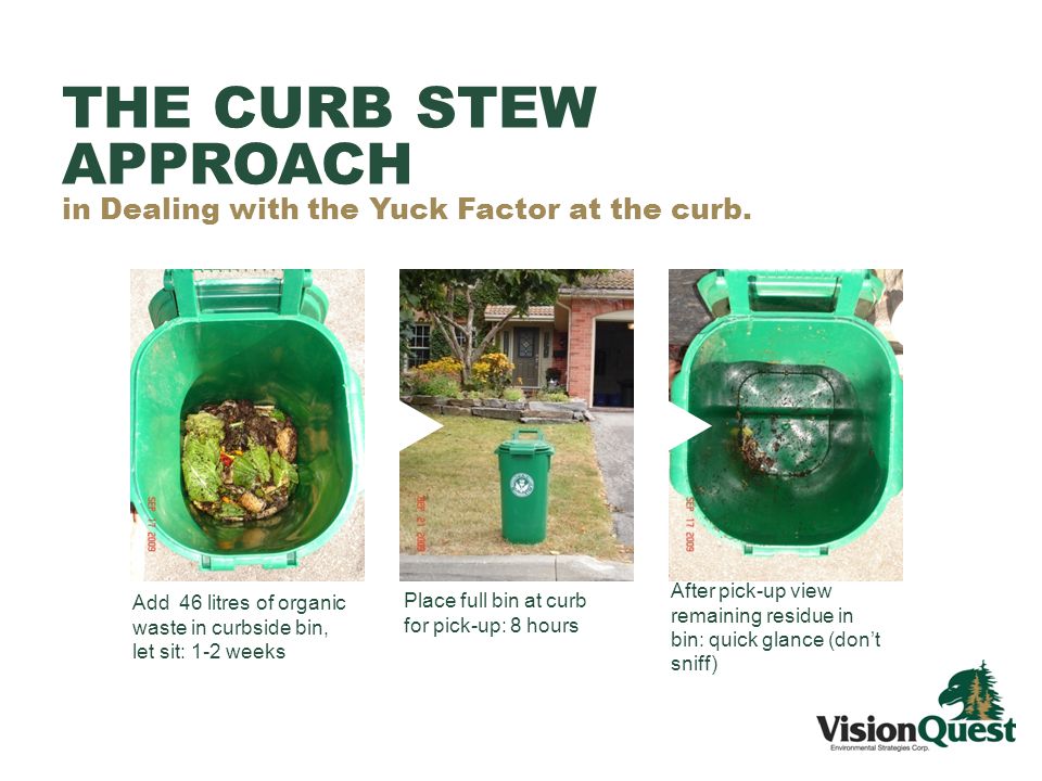 THE CURB STEW APPROACH in Dealing with the Yuck Factor at the curb.