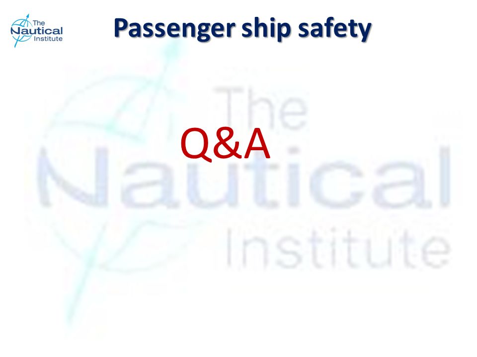 Q&A Passenger ship safety