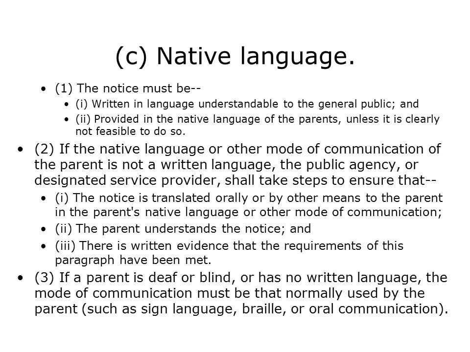 (c) Native language.