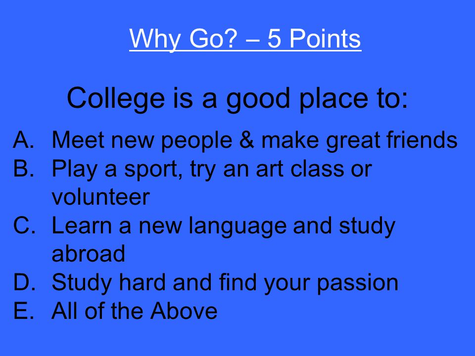 True Why Go – 4 Points