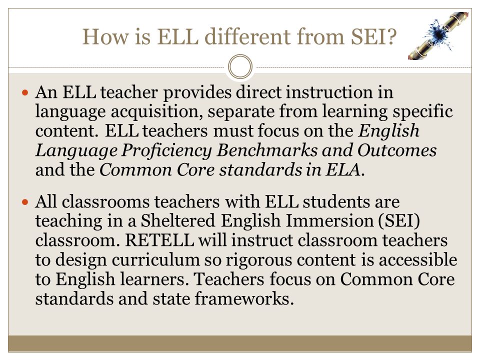 How is ELL different from SEI.