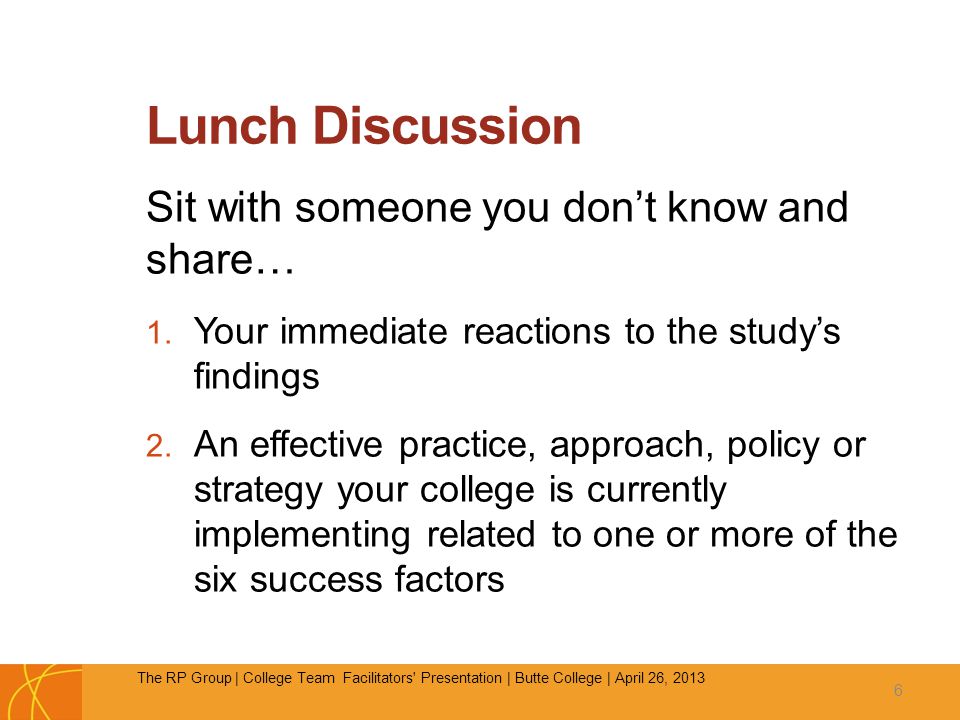 Lunch Discussion Sit with someone you don’t know and share… 1.
