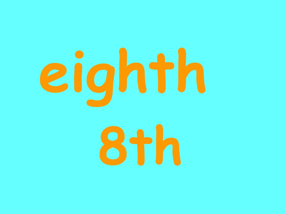 eighth 8th