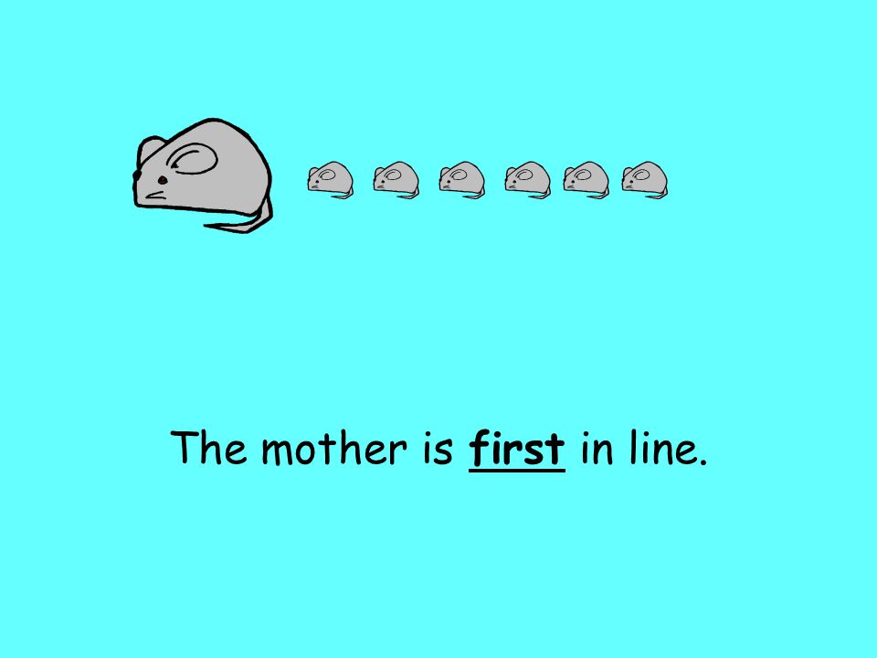 The mother is first in line.