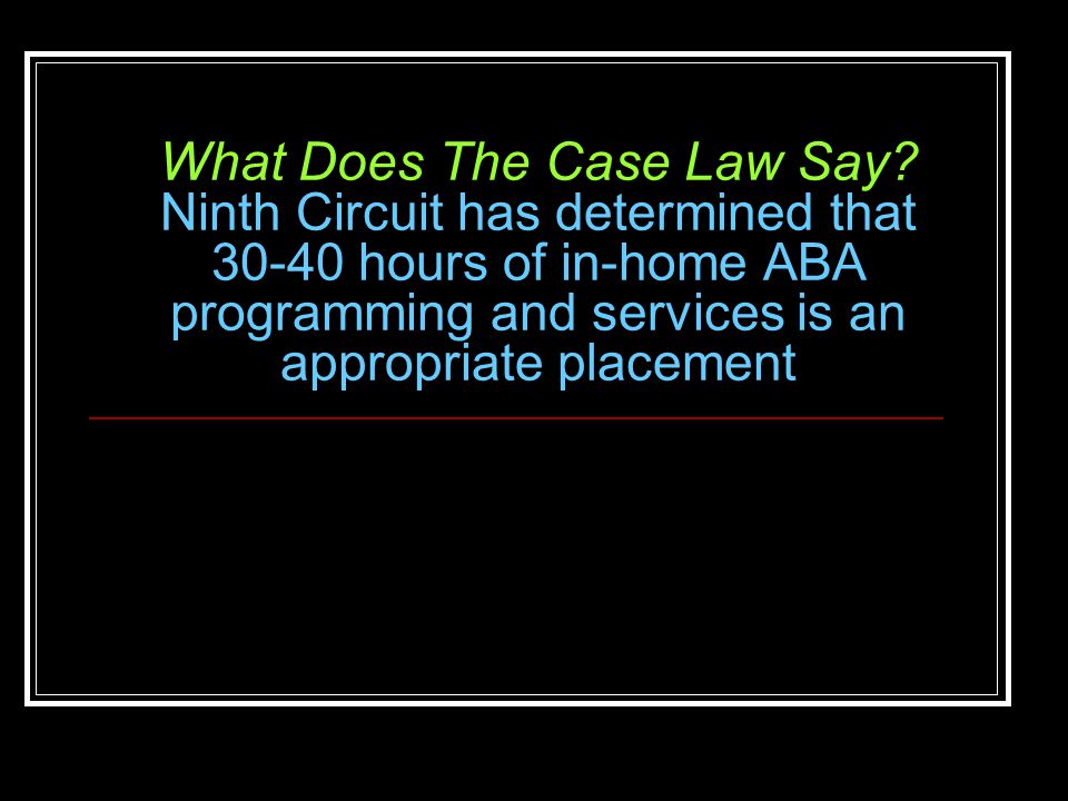 What Does The Case Law Say.