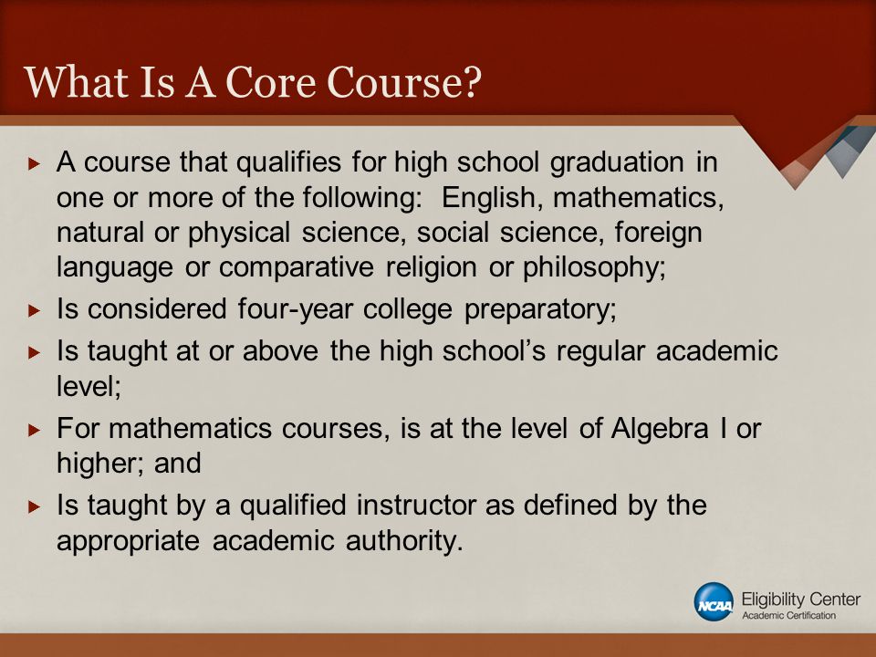 What Is A Core Course.