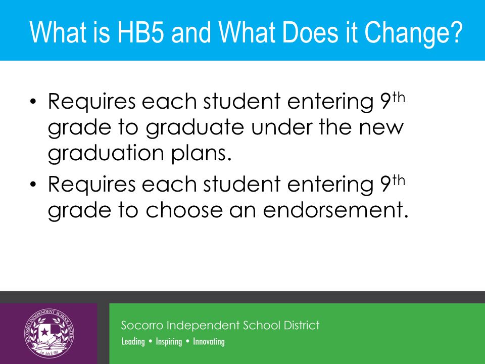 What is HB5 and What Does it Change.