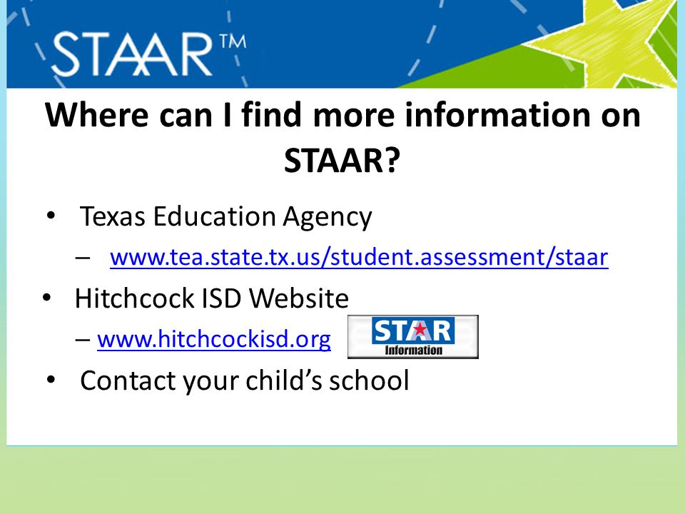 Where can I find more information on STAAR.