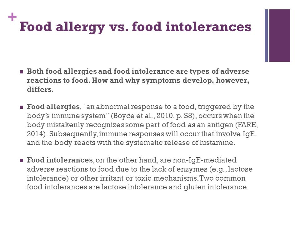 food intolerance definition common food allergies