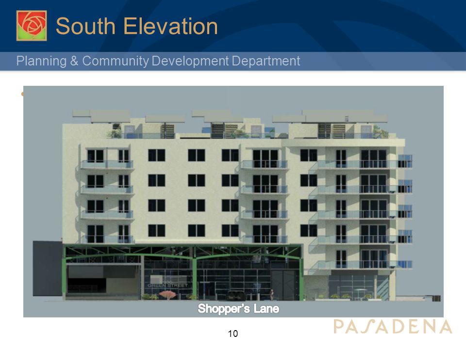 Planning & Community Development Department South Elevation AD Alcohol Overlay District 10