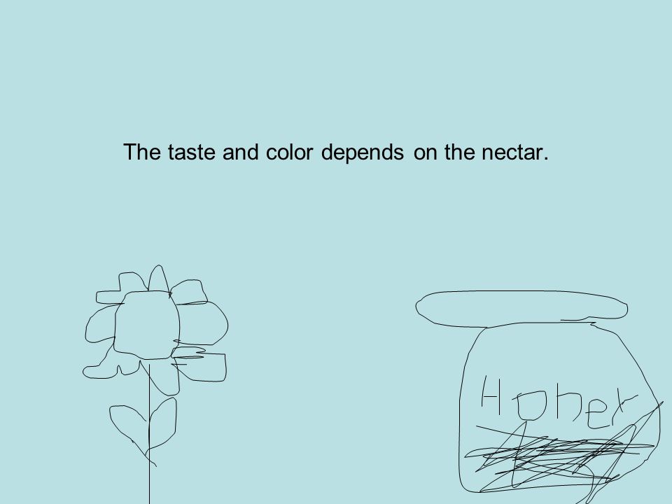 The taste and color depends on the nectar.