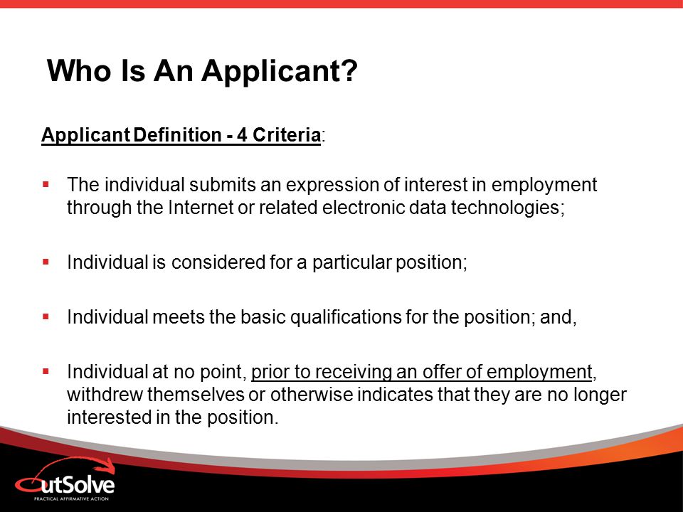 Who Is An Applicant.