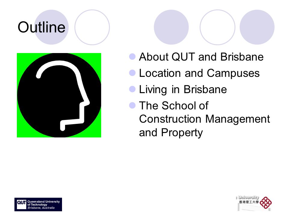 Outline About QUT and Brisbane Location and Campuses Living in Brisbane The School of Construction Management and Property
