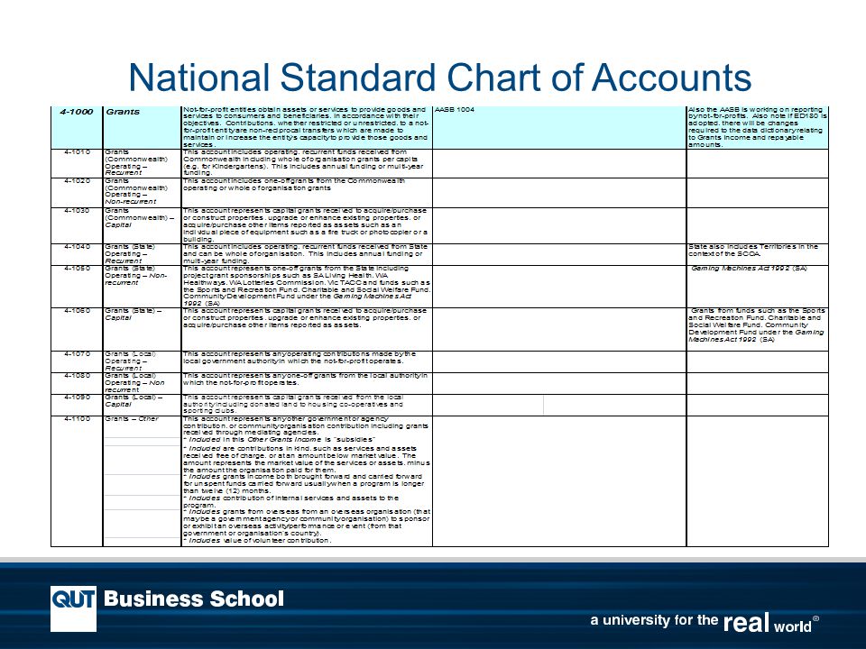 National Standard Chart Of Accounts