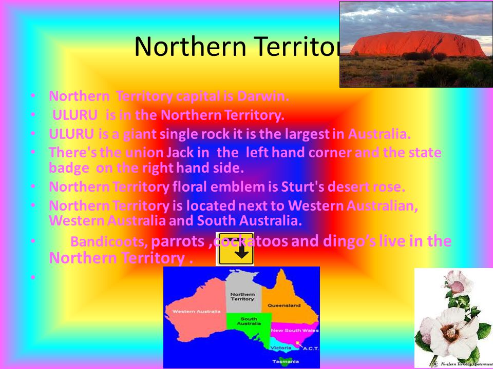 Northern Territory Northern Territory capital is Darwin.