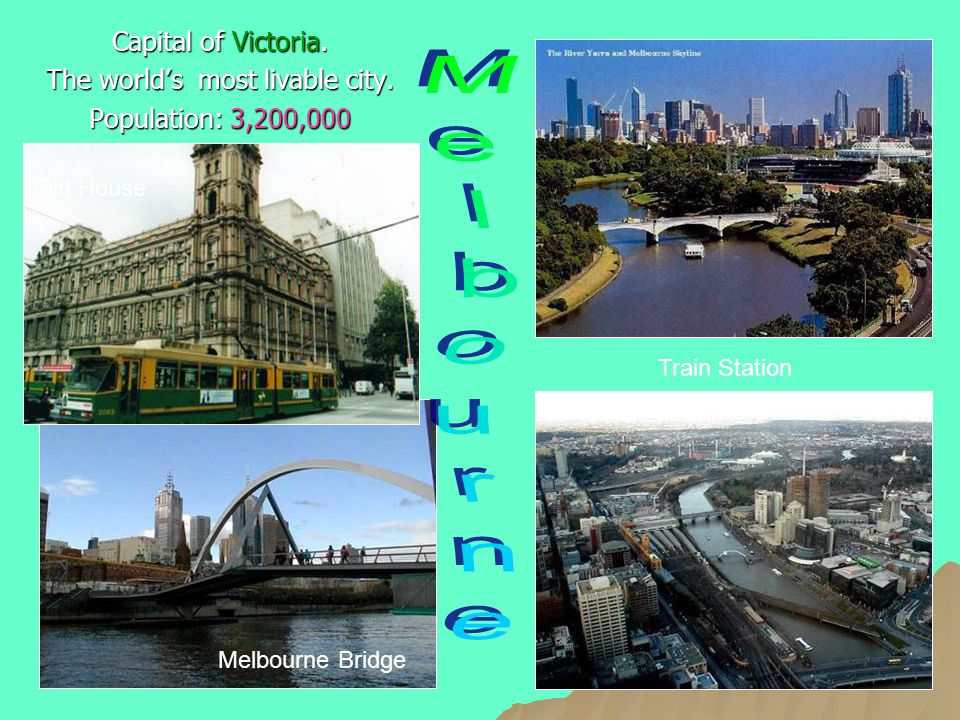Capital of Victoria. The world’s most livable city.